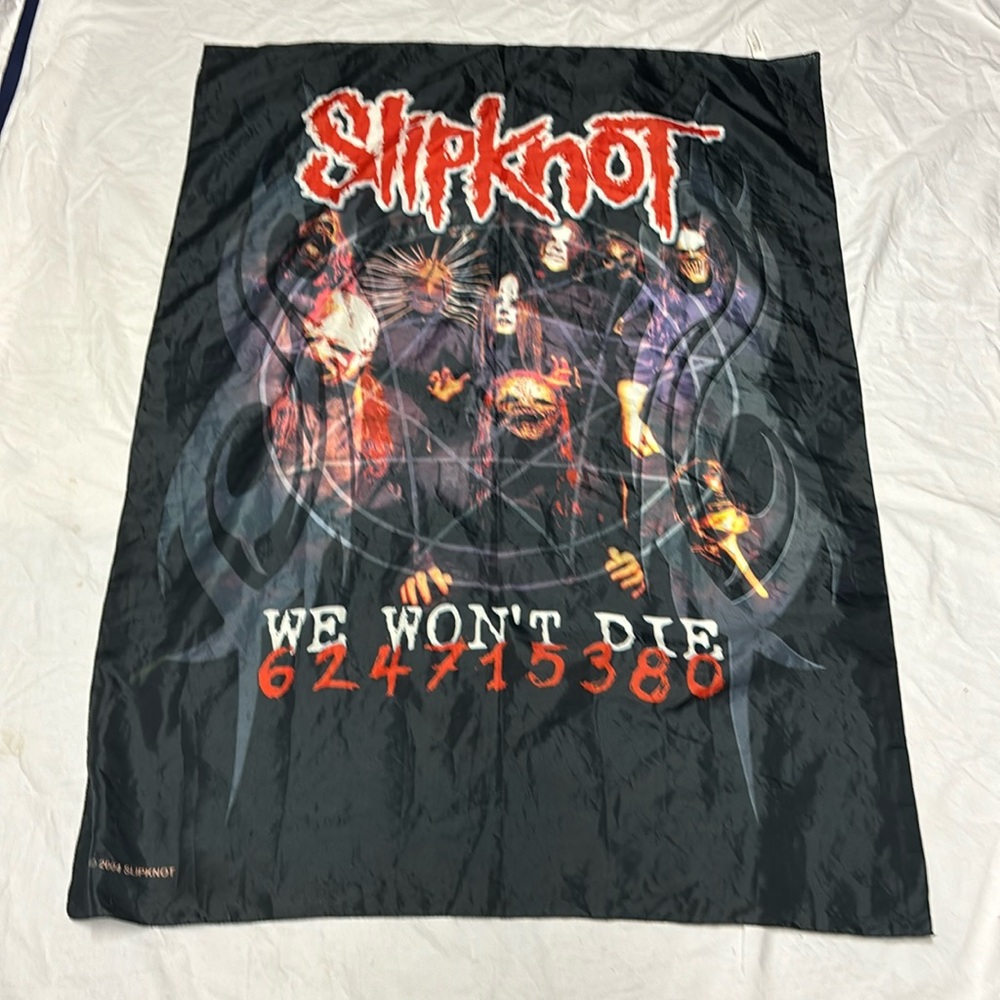 Vintage Slipknot We Won’t Die 2004 Tapestry Flag Wall Banner Rare 42 x 30
